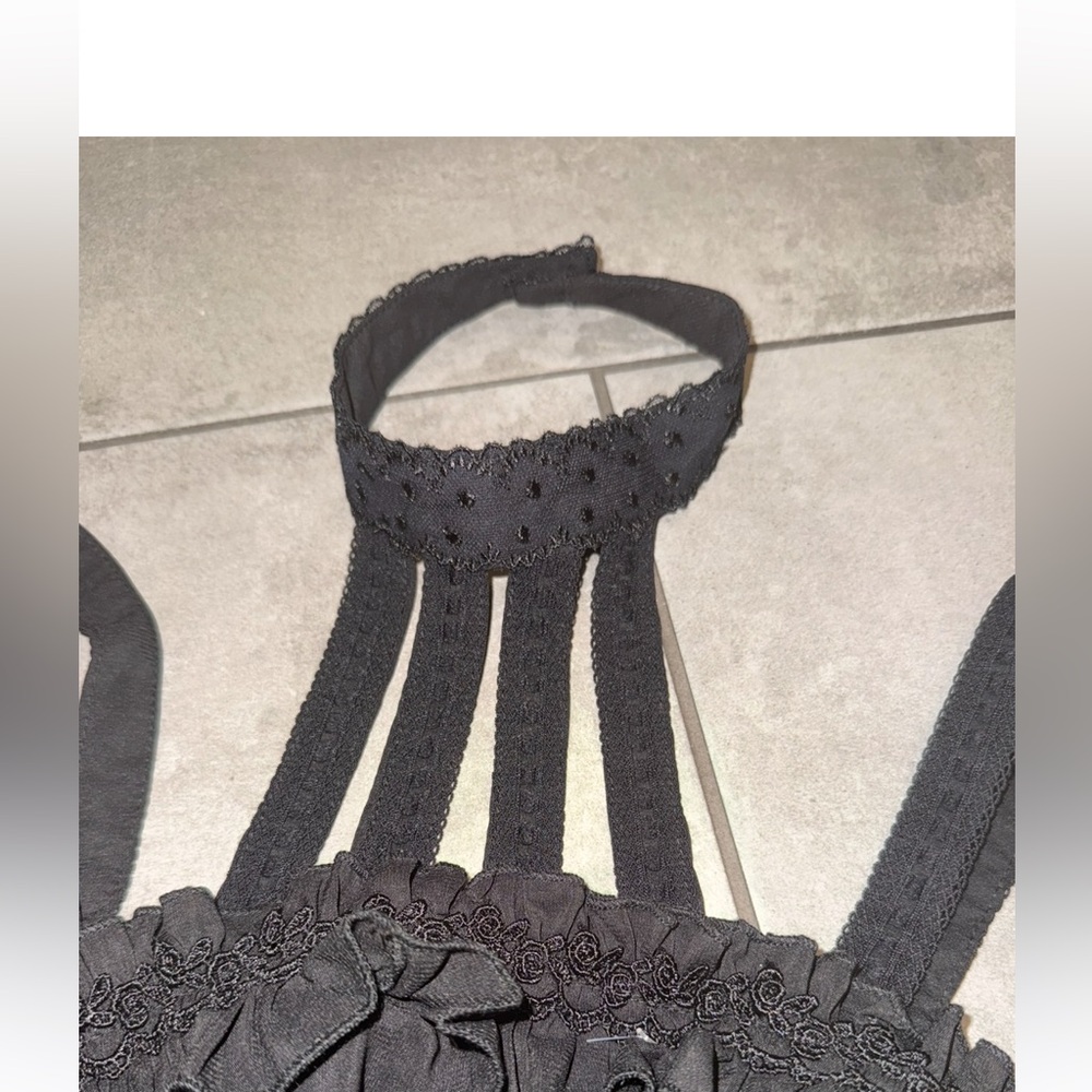 Vintage Style Lolita Halloween Gothic Elegant caged choker corset style dress S - Picture 3 of 15